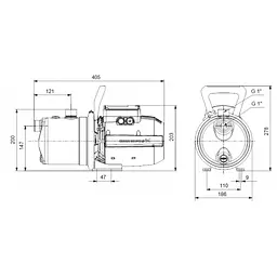 Поверхневий насос Grundfos JP 3-42 (99458766) - мініатюра 2