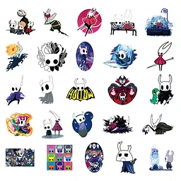 Стікерпак Порожній лицар Шовкова пісня Набір наклейок GeekLand Hollow Knight Silksong 50 штук - мініатюра 2
