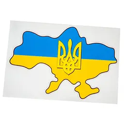 Наклейка на скло авто Україна синьо-жовта 11х15 см - мініатюра 4