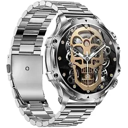 Розумний годинник Lemfo AK75 Metal з функцією розмови (Сріблястий) - мініатюра 4