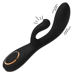 Вібратор для точки G і клітора I’MCUM Dual Pleasure Wave Чорний (IM-ZDB505) - мініатюра 2