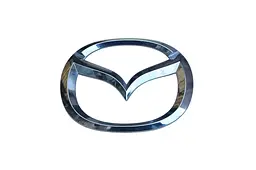 Емблема Mazda 105×84мм Хром пластик (на скотчі та з 2 напрямними) (вир-во Завод) CH