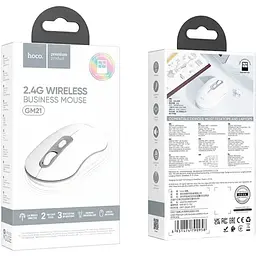 Миша бездротова Hoco GM21 Platinum 2.4G business біла - мініатюра 2
