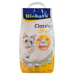 Наповнювач туалета для котів Biokat's Classic 3in1 10 л бентонітовий
