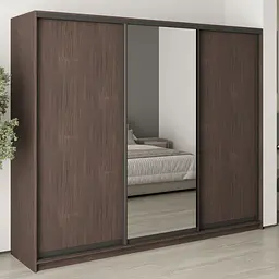 Шафа-купе тридверна MebelStar Комбо BG 2ДСП/Дзеркало 250x45x210 см Дуб рістрето (MBS-9175)