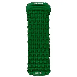 Килимок надувний Naturehike CNK2300DZ0001 із підголовником Темно-зелений (1047-6976023929540)
