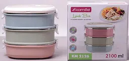 Ланч-бокс Food Box 3 ємності Kamille 20х14.5х18.5 см kuh0007572 - мініатюра 4