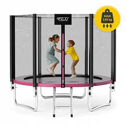Батут із зовнішньою сіткою 4FIZJO Classic 8FT 252 см Black/Pink (P-5907739314536) - мініатюра 3