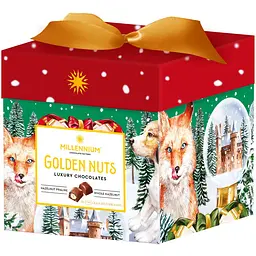 Цукерки Millennium Golden nuts Seasonal шоколадні з начинкою та цілими горіхами 150 г - мініатюра 4