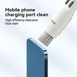 Набір для очищення девайсів ESSAGER 5 in 1 cleaning brush White and Grey (EQJ05-QF02) - мініатюра 6
