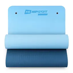 Фітнес-килимок з отворами Hop-Sport TPE 0,8см HS-T008GM синьо-блакитний