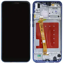 Дисплей Huawei P20 Lite /Nova 3e чорний, з рамкою синього кольору, Klein Blue