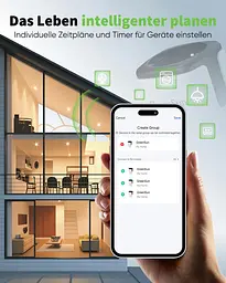 GreenSun WiFi розетка-лічильник електроенергії 16A 2.4G (Smart Life), чорна - мініатюра 5