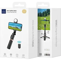 Селфі-монопод WiWU Detachable Tripod Selfie Stick Black (Wi-SE011) [134201] - мініатюра 6