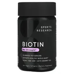 Біотин Sport Research Biotin 10000 mcg 120 veg softgels (1086-2023-10-3447)