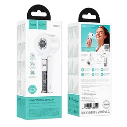 Вентилятор з водним резервуаром Hoco HX613 handheld fan with spray акумулятор до 18 годин білий - мініатюра 2
