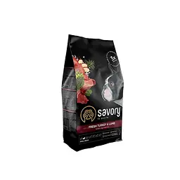 Сухий корм Savory Small Сейвори для собак малих порід, зі свіжим ягням та індичкою, 3 кг (арт.30358)