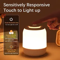 Настільний сенсорний LED світильник 3 colour light MZ-L2701 Pink - мініатюра 3