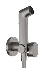 Набір гігієнічного душу (запірний вентиль) Hansgrohe S EcoSmart+ на змішану воду Brushed Black Chrome 29232340, Шліфований чорний хром