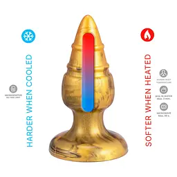 Анальна пробка Silexd Goldy Plug, 9.2 см (золотий) - мініатюра 4