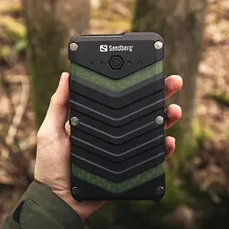 УМБ Sandberg Survivor 20100mAh IP67, LED Torch, 2xUSB, 2.4A, Type-C OUT, LED ліхтар - мініатюра 4