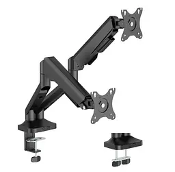 Настільний кронштейн для 2 моніторів 17–35 дюймів Officepro MA-442-B Black - мініатюра 1