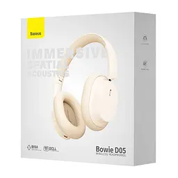 Накладні бездротові навушники Bowie D05 Wireless Headphones (NGTD02021) Creamy-white Baseus teh0030607 - мініатюра 5