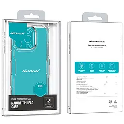 TPU чохол Nillkin Nature Pro Series для Apple iPhone 16 Pro Max (6.9) Безбарвний (прозорий) - мініатюра 8