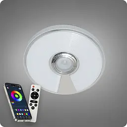 Люстра світлодіодна 517 Dlight RGB з пультом і колонкою 45Вт Білий (02171) - мініатюра 4