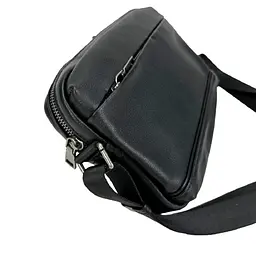 Сумка чоловіча шкіряна кросободі горизонтальна Tiding Bag S-JMD10-382A чорна - мініатюра 4