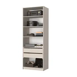 Шафа 2-дверна MebelStar Оскар ДСП BG, блок шухляд+полиці 80x52x220 см Дуб тахо (MBS-4478) - мініатюра 2