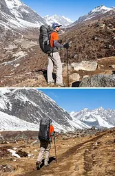 Рюкзак туристичний Naturehike Rock NH19BP095, 60+5 л, чорний - мініатюра 6
