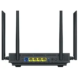 Роутер Netis N6, Black, Wi-Fi 6 (2.4GHz/5GHz, до 1775 Mb/s), 4 LAN 100/1000 Mb/s, RJ45 100/1000 Mb/s, USB, 4 зовнішні незнімні антени - мініатюра 4