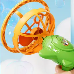 Пістолет для мильних бульбашок H035 Bubble Gun з пропелером 2in1 + bottle 250ml Green - мініатюра 2