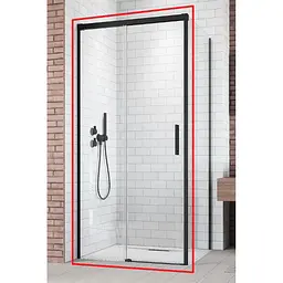 Душові двері Radaway Idea Black KDJ 100x200,5 фронтальна ліва частина (387040-54-01L)
