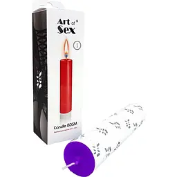 Фіолетова свічка воскова Art of Sex Size M 15 см