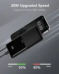 Повербанк VRURC Power Bank 20000 мА·год, портативний зарядний пристрій USB C 20 Вт - мініатюра 7