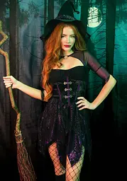 Костюм відьми Leg Avenue Mystical Witch S, сукня, капелюх - мініатюра 3