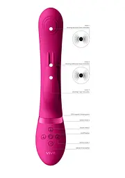 Вібратор-кролик Vive May G-Spot 22 см рожевий - мініатюра 5