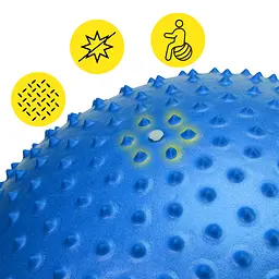 М'яч для фітнесу (фітбол) Cornix 55 см масажний Anti-Burst Blue XR-0467 - мініатюра 2