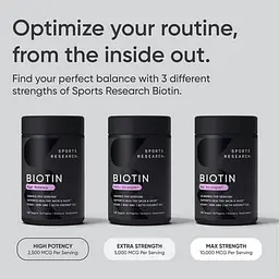 Біотин (B-7) Biotin 10,000 mcg 120 рідких капсул Sports Research vit0006469 - мініатюра 4