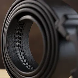 Чоловічий ремінь з силуетом літери G 20287 Vintage чорний 105-120 см - мініатюра 5