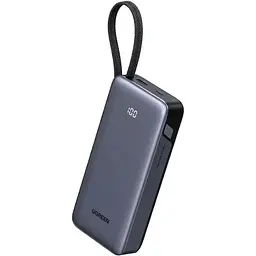 Power Bank Ugreen PB536 20000mah 45W Built-In USB-C Cable LED (55988B) Gray UA