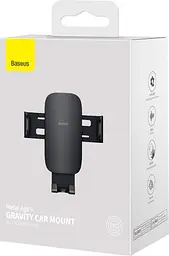 Автотримач Baseus Metal Age 2 Gravity Car Mount Air Outlet Version Black (SUJS000001) [81954] - мініатюра 6
