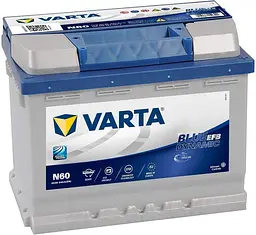 Автомобільний акумулятор VARTA Blue Dynamic EFB N60 6СТ-60Ah АзЕ 640A (EN) 560500064 - мініатюра 1