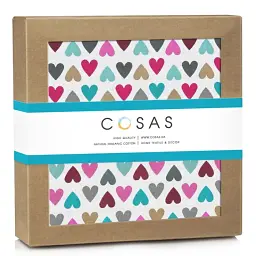 Муслінова пелюшка Cosas Love 110х150см (MuslinDiapers_LoveMint_110x150) - мініатюра 2