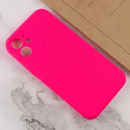 Чохол Epik Silicone Case Full Camera Protective AA NO LOGO для Apple iPhone 12 6.1 Рожевий/Barbie pink - мініатюра 3
