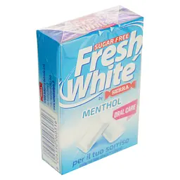 Жувальна гумка Fresh White Свіжа біла м'ята без цукру 28 г - мініатюра 2