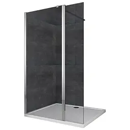 Душова перегородка Koer Sr SP03-30x200-TR-01 Walk-In (рухома.частина) прозоре скло Easy Clean 8мм, хром KR5399, прозорий, хром