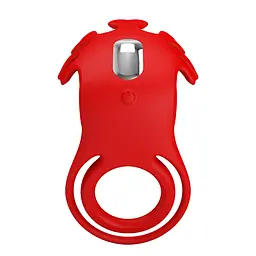 Віброкільце PRETTY LOVE - VIBRATION PENIS RING, Ruben, 7 vibration functions red PRETTY LOVE BI-210311 99055 - мініатюра 4